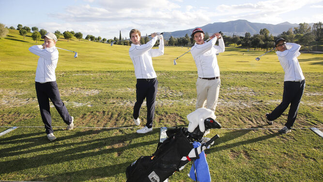 Jugadores profesionales de golf de la Universidad de Málaga.