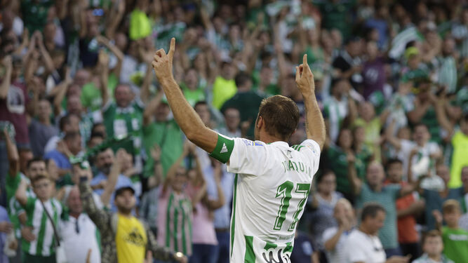 Joaquín celebra el 2-1.