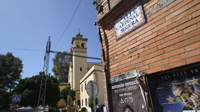 Rótulo de la calle Cardenal Segura, cambiada por el Ayuntamiento.