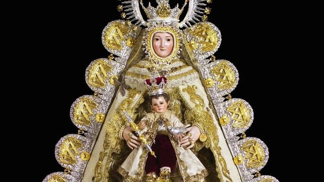 Imagen de la Virgen del Rocío de la filial gaditana.