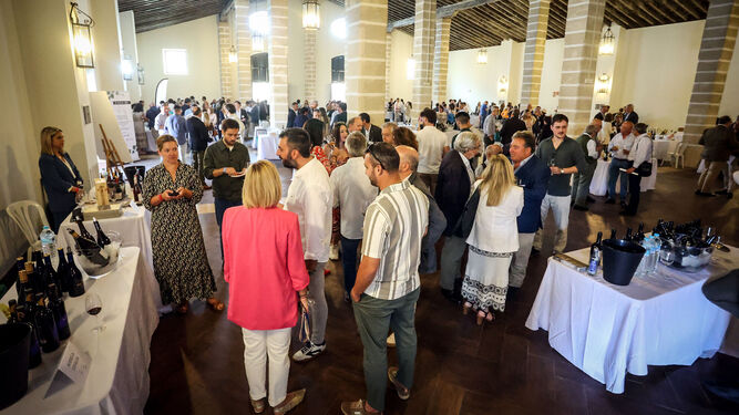 Expositores de bodegas, entre ellas varias de Jerez, en 'Vinos de España, una pasión', celebrado días atrás en La Atalaya.
