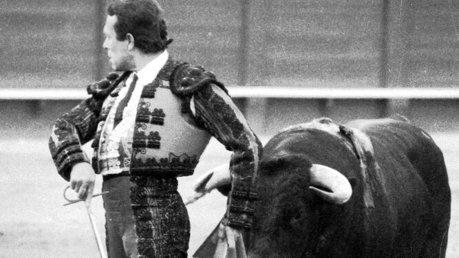 Romero inmortalizó la embestida de este toro de Gabriel Rojas.