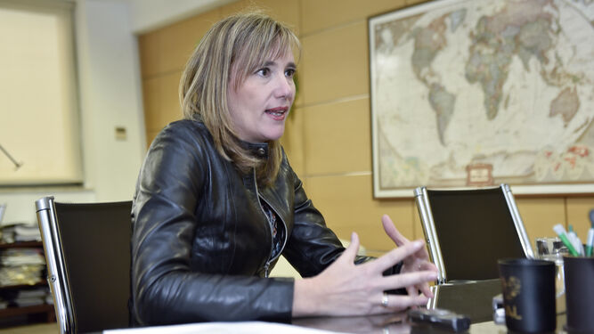 Vanessa Bernad, durante la entrevista, en su despacho en el Parque Tecnológico de la Cartuja.