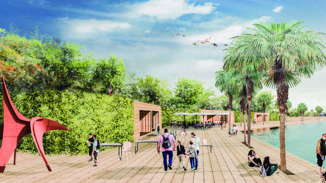 Recreación gráfica del aspecto que tendrá el futuro parque de La Magdalena