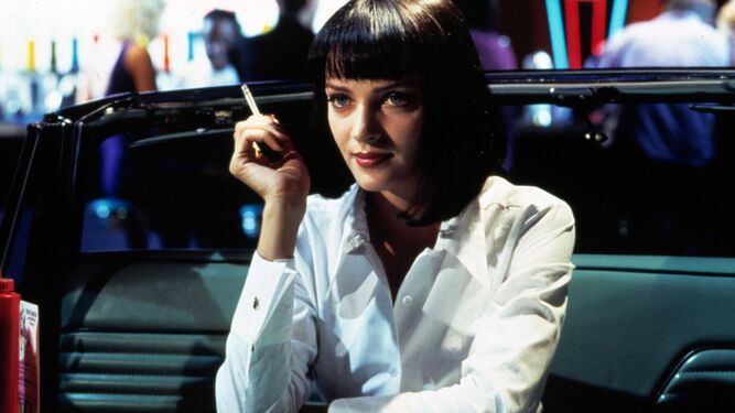 El bob con flequillo de Mia Wallace (Uma Thurman) en 'Pulp Fiction' (1994).