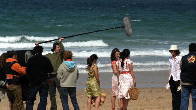 Rodaje de la película 'Camarón', de Jaime Chávarri, también en la playa isleña.
