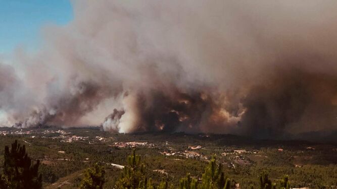 Incendio en Portugal, distrito de Castelo Branco.