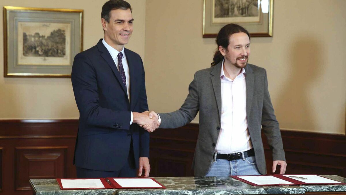 Pedro Sánchez y Pablo Iglesias llegan a un acuerdo de coalición, pero les falta ERC o Ciudadanos