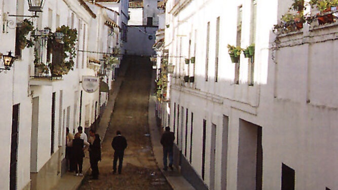 Una calle de Jabugo.