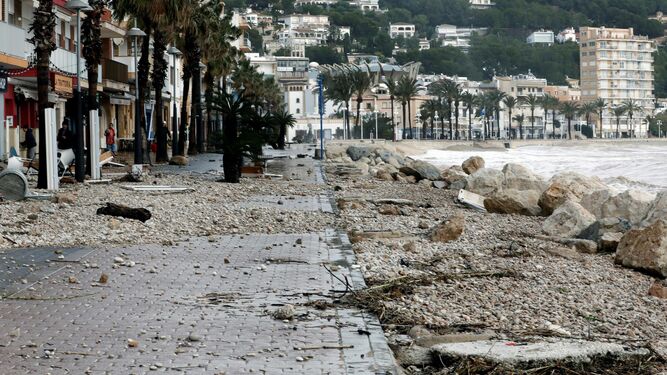 Destrozos por el temporal en J&aacute;vea (Alicante)