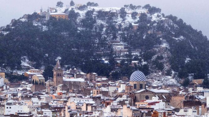Vistas de Yecla (Murcia) nevada