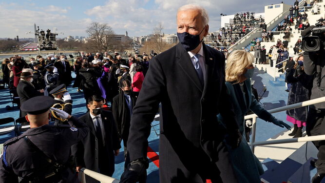 Joe Biden abandona la ceremonia de toma de posesión