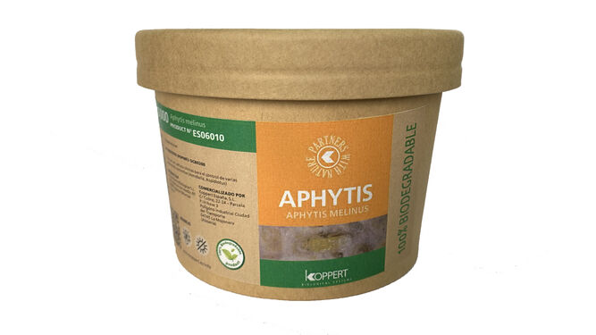 Packaging de Koppert para Aphytis.