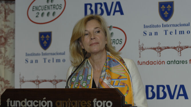 Imagen de archivo de la consejera delegada de Bankinter, María Dolores Dancausa, en una intervención en la Fundación Antares Foro.