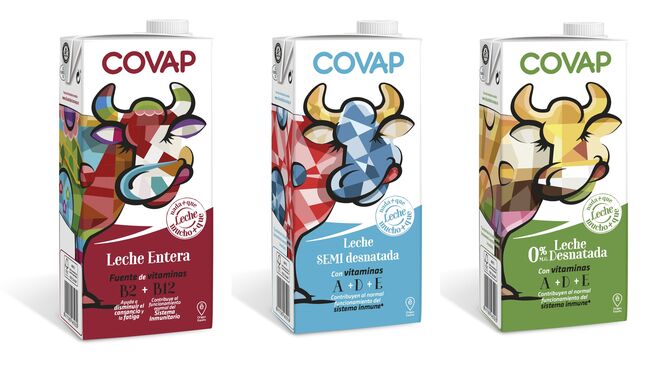 Envase exclusivo de Lácteos Covap diseñado por jóvenes andaluces.