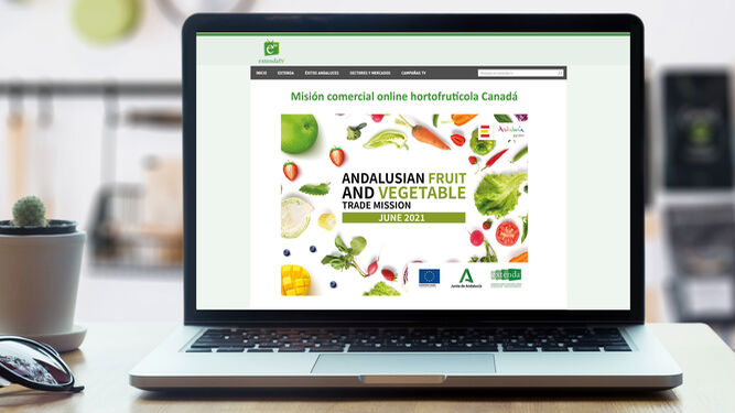 Entrada a la misión comercial online hortofrutícola con Canada organizada por Extenda.