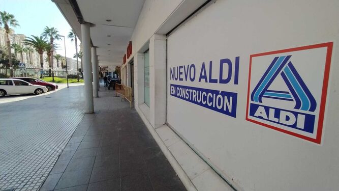 Obras en el local del nuevo Aldi de San Fernando.