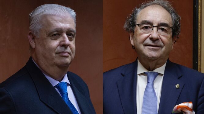 Santiago Álvarez Ortega y José Antonio Fernández Cabrero, candidatos a hermano mayor de la Macarena.