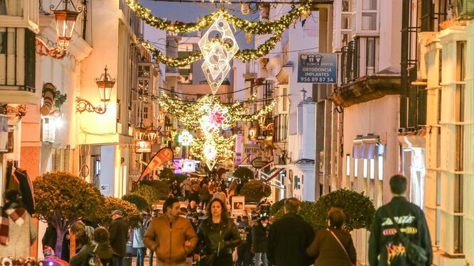 La calle Rosario, en las pasadas Navidades.