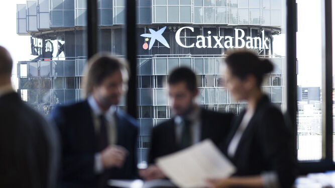 Centro corporativo de CaixaBank,  en Barcelona.