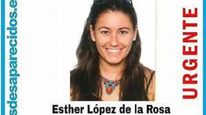 Cartel de la desaparición de  Esther López