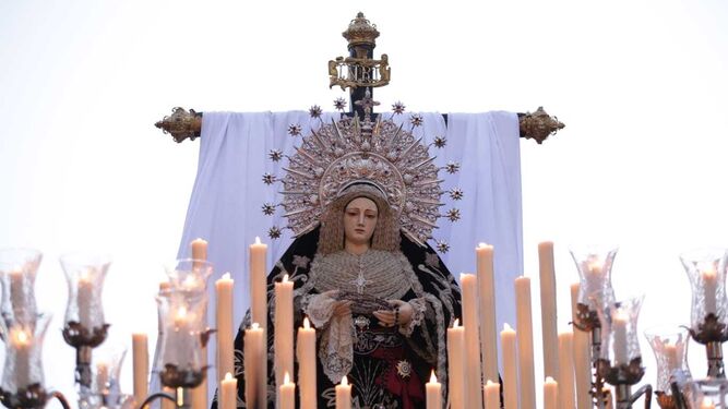 La Virgen de la Soledad, en su salida procesional del pasado Viernes Santo.