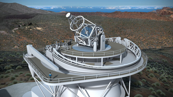Recreación del futuro Telescopio Solar Europeo.