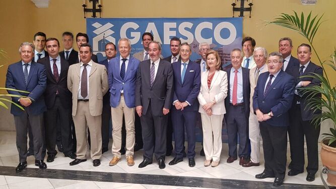 Junta directiva de la patronal de constructores y promotores Gaesco de Sevilla.