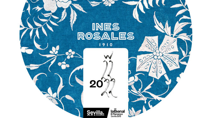 Envoltorio de la torta de Inés Rosales con motivo de la Bienal de Flamenco.