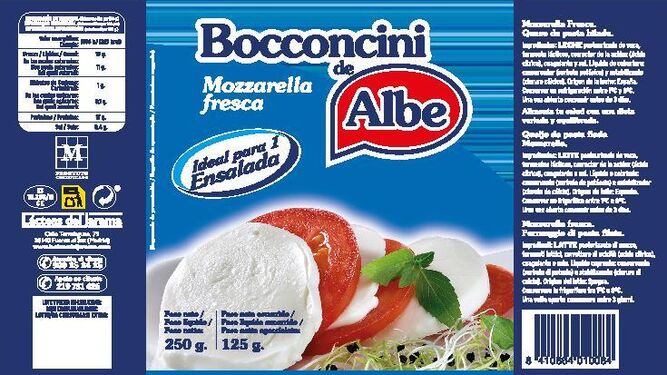 Etiqueta de Bocconcini de Albe