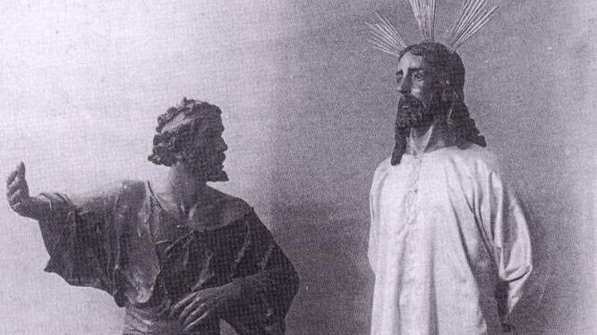 Las imágenes de Jesús ante Anás y Malco en el taller de Castillo.
