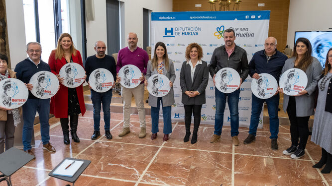 Representantes de los municipios de la Cuenca Minera en la Diputación.