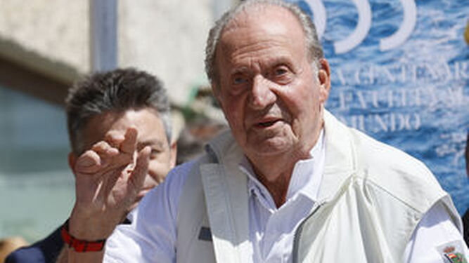 Don Juan Carlos, en su visita a Sanxenxo.