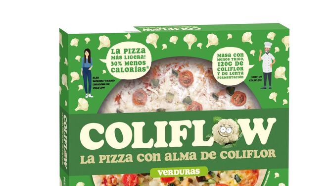 Nuevo envase de las pizzas Coliflow.