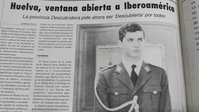 12 de octubre de 1991: la primera vez que el príncipe Felipe VI, actual Rey de España, visitó Huelva