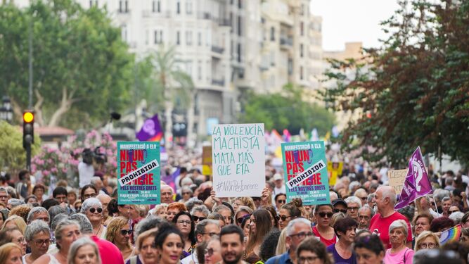 Manifestación feminista en Valencia.