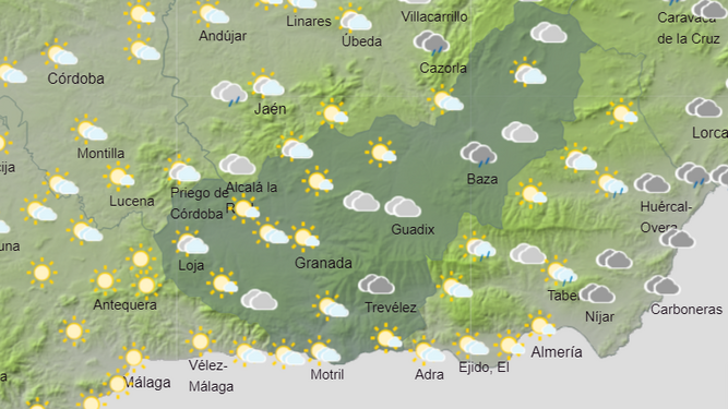 Tiempo en Granada | Intervalos nubosos, precipitaciones y temperaturas en descenso