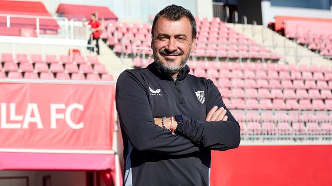 Jesús Galván, entrenador del Sevilla Atlético.