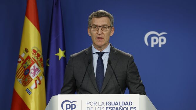 Alberto Núñez Feijóo, presidente del Partido Popular.
